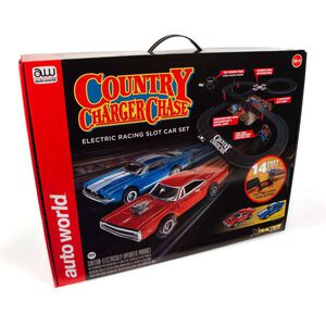 14 County Charger Chase Slot Race Set